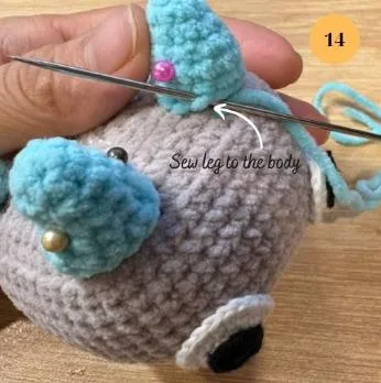 Sewing a leg to the body