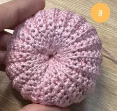 Finished pumpkin shape