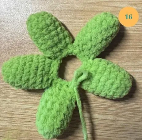 Leaves joined into one piece