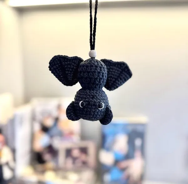 Crochet Halloween Car Charm – Ghost and Pumpkin – halloween car charm