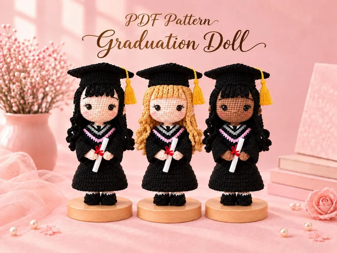 Crochet Graduation Doll PDF Pattern