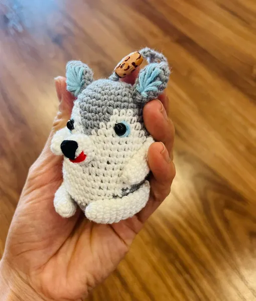 Crochet Corgi Keychain – Handmade Amigurumi Dog Bag Charm – corgi keychain