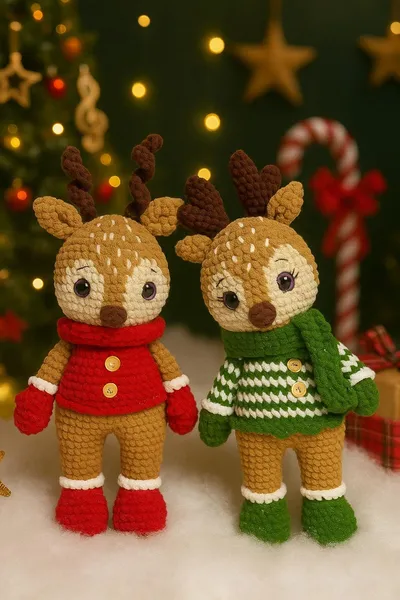 Christmas Reindeer Amigurumi Crochet Pattern PDF – handmade christmas
