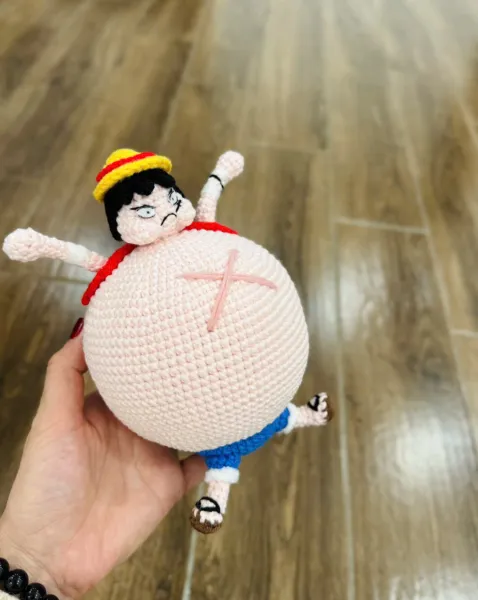 Luffy Crochet Plush – One Piece Amigurumi Doll – Luffy Crochet