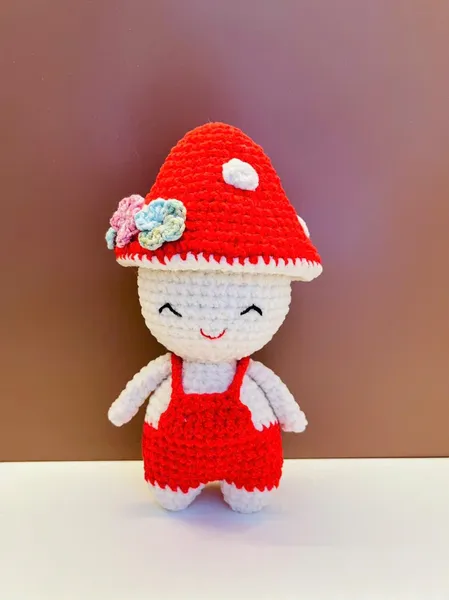 Gehäkelte Pilz Puppe – Amigurumi Pilz
