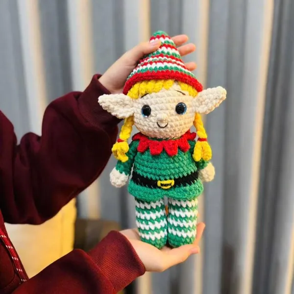 Elf Amigurumi Crochet Pattern PDF – Christmas Plush Toy Tutorial