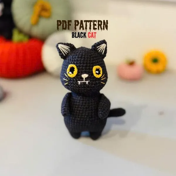 Black Cat Crochet Pattern – Cat Halloween