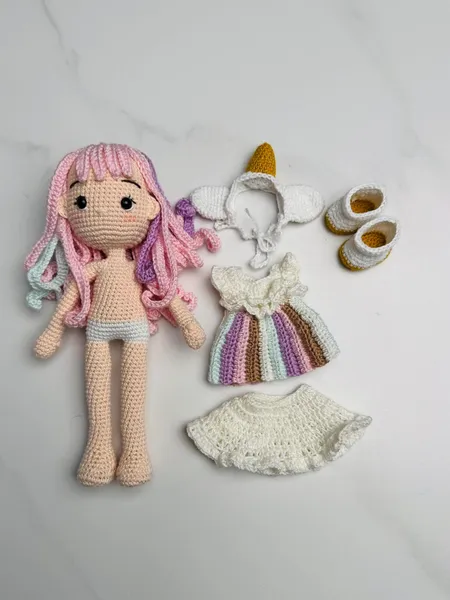 Gehäkelte Einhorn Puppe Sofia – Amigurumi Einhorn