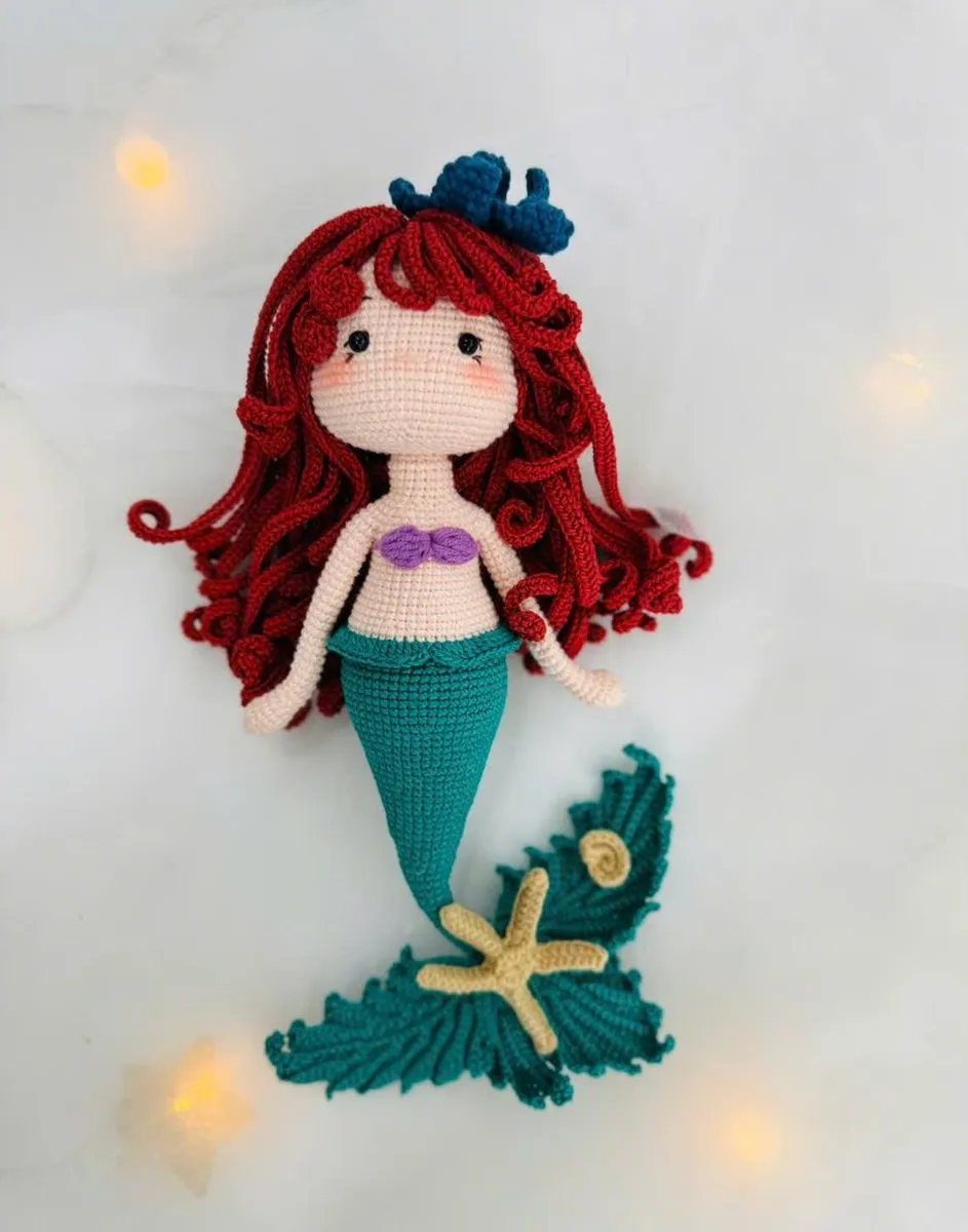 Handmade Crochet Mermaid Doll