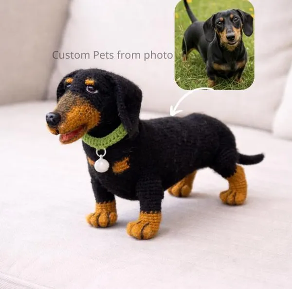 Custom Crochet Dog From Photo – Personalized Pet Plush