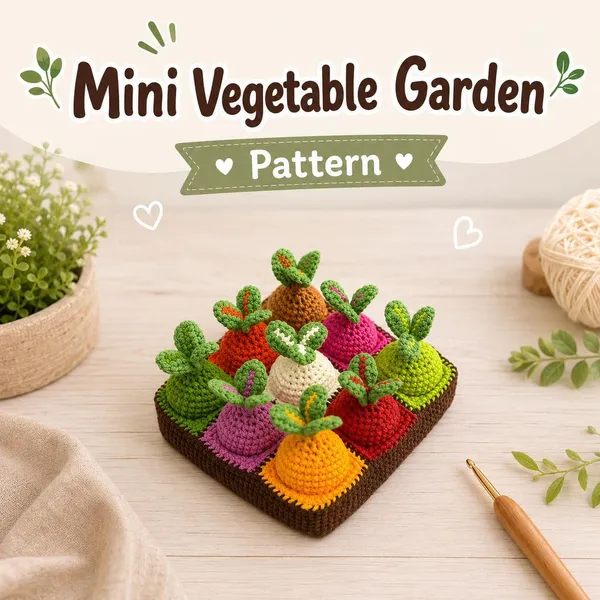 Gemüsegarten Häkelanleitung – Häkelanleitung Gemüse