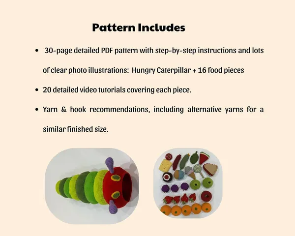 Caterpillar Crochet Pattern – Crochet for beginners – hungry caterpillar