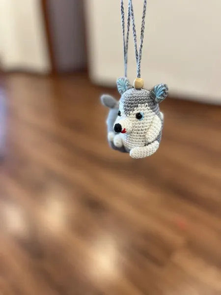 Crochet Corgi Keychain – Handmade Amigurumi Dog Bag Charm – corgi car charm