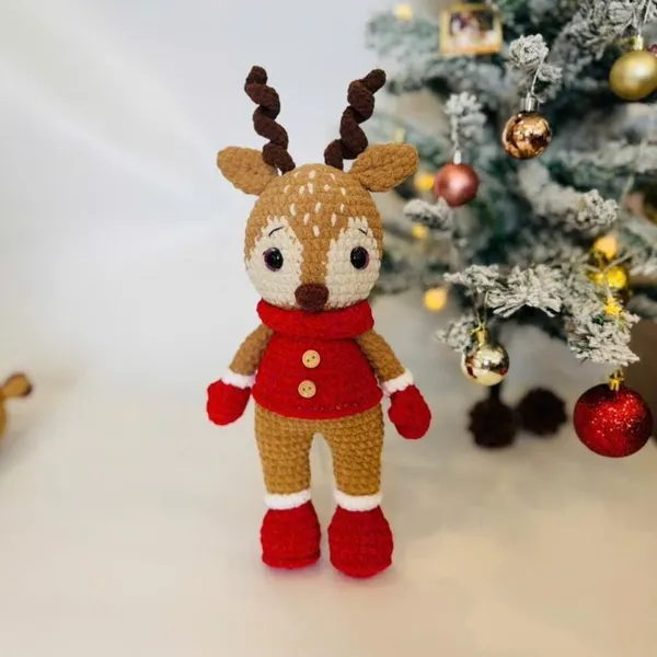 Christmas Reindeer Amigurumi Crochet Pattern PDF – crochet doll pdf