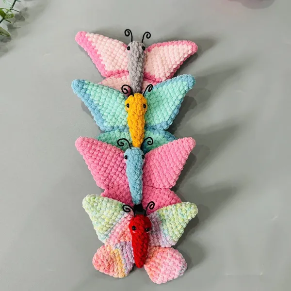 Butterfly Crochet Pattern – 2-in-1 Amigurumi Butterfly PDF – beginner crochet