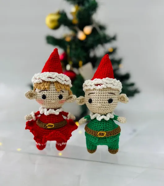 Gehäkelte Weihnachtsfiguren Set – Weihnachtsmann – Amigurumi Weihnachten