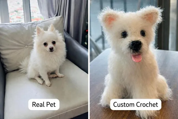 Custom Crochet Dog From Photo – Personalized Pet Plush – crochet dog doll