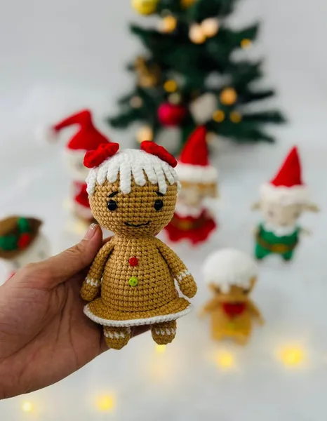 Handmade Crochet Gingerbread Man Ornament – crochet gingerbread