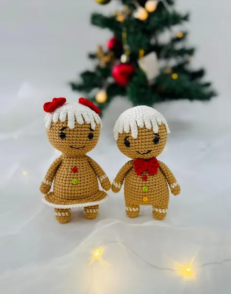 Gehäkelte Weihnachtsfiguren Set – Weihnachtsmann – Schlüsselanhänger Weihnachten