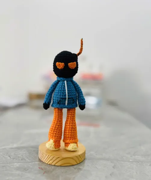 Crochet Whitty Doll – FNF Whitty – Whitty Amigurumi – Whitty Plushie. FNF bomb boy