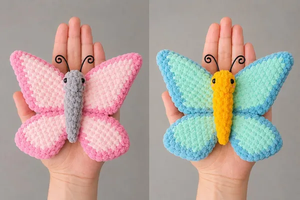 Butterfly Crochet Pattern – 2-in-1 Amigurumi Butterfly PDF – crochet butterfly