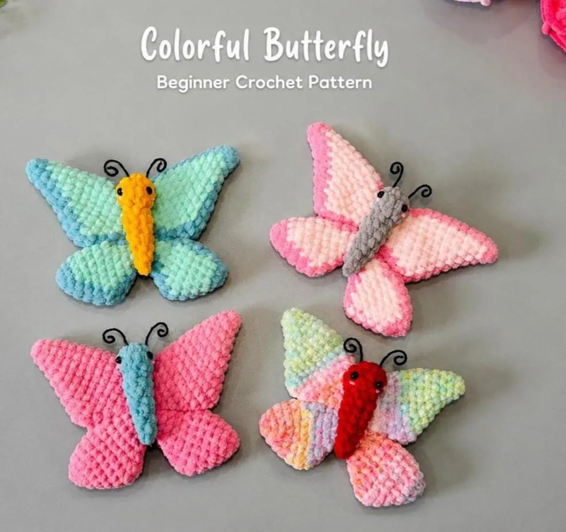 Butterfly Crochet Pattern – 2-in-1 Amigurumi Butterfly PDF