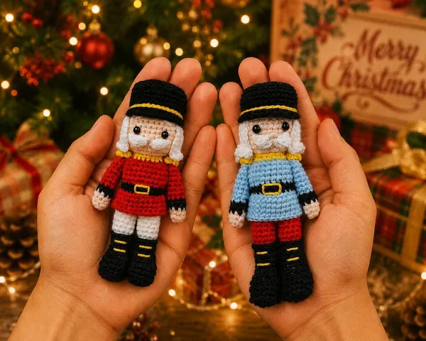 Handmade Nutcracker Amigurumi – Christmas Soldier Ornament