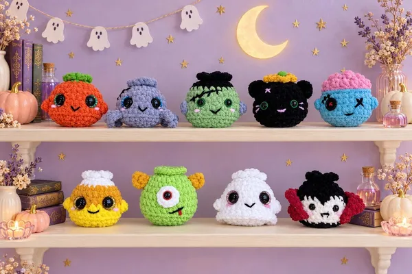 Halloween Dumplings Crochet Pattern Bundle – Frankenstein – halloween dumpling
