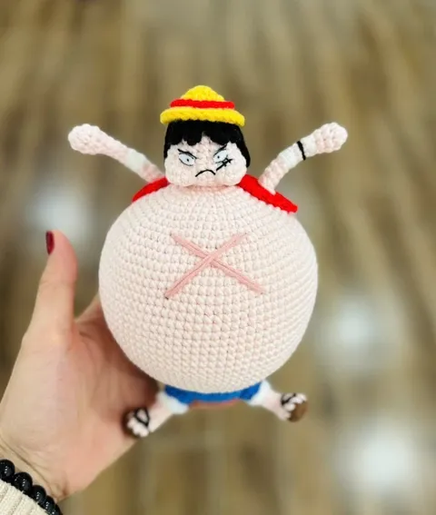 Luffy Crochet Plush – One Piece Amigurumi Doll – photo 6