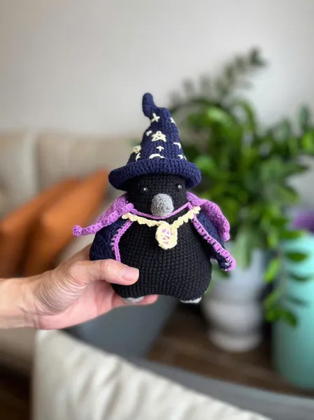 Handmade Crochet Wizard Owl & Witchy Crow – crochet toy