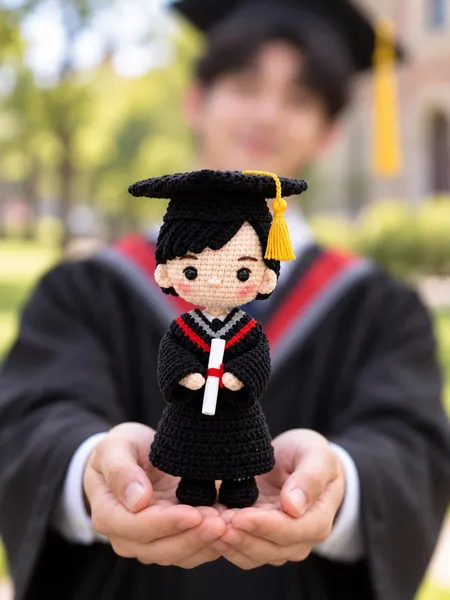 Crochet Graduation Doll PDF Pattern – Boy Graduation Pattern – crochet graduation