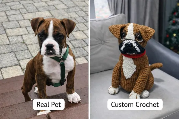 Custom Crochet Dog From Photo – Personalized Pet Plush – custom pet crochet