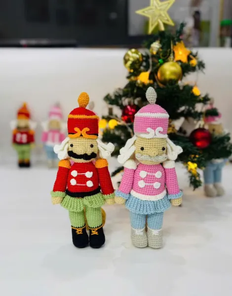 Handmade Nutcracker Amigurumi – Nutcracker Ornament – Christmas doll