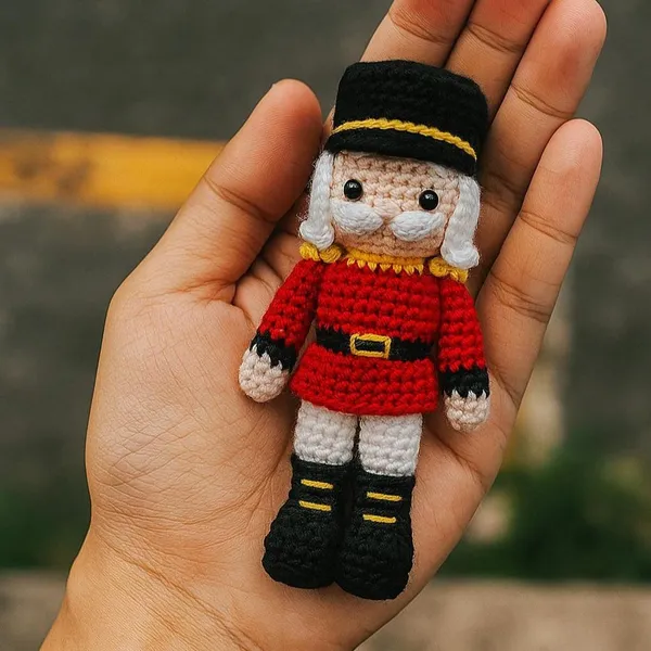 Handmade Nutcracker Amigurumi – Christmas Soldier Ornament – handmade gift idea