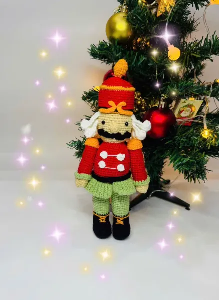 Handmade Nutcracker Amigurumi – Nutcracker Ornament – Christmas doll