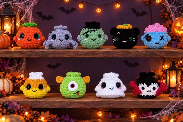 Halloween Dumplings Crochet Pattern Bundle – Frankenstein – halloween crochet