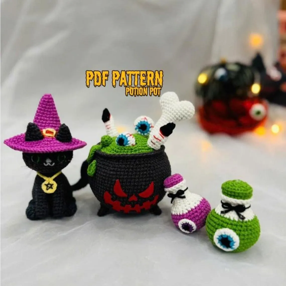 Halloween Crochet Pattern Bundle – 4 Amigurumi Patterns