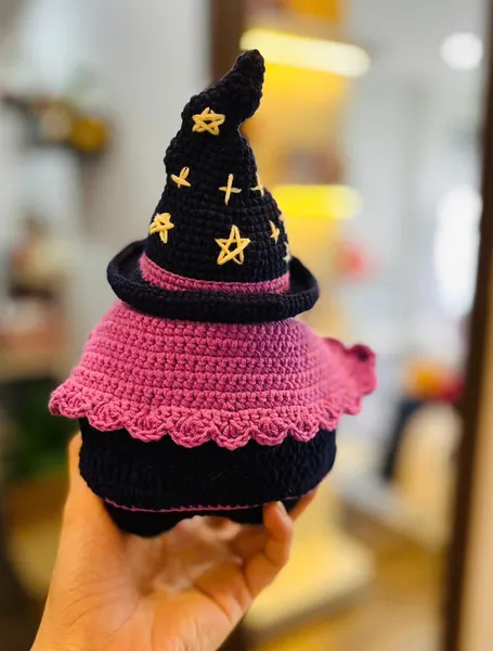 Handmade Crochet Wizard Owl & Witchy Crow – magic owl