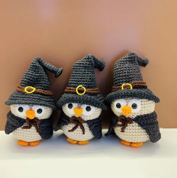 Handmade Crochet Wizard Owl & Witchy Crow – owl plush
