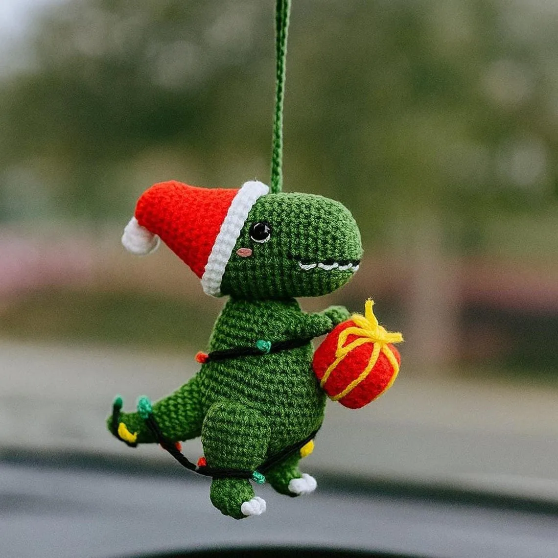 Christmas T-Rex Crochet Plush