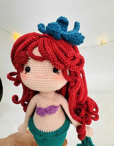 Handmade Crochet Mermaid Doll – mermaid doll