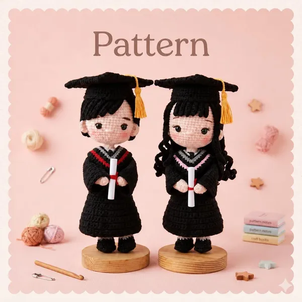 Crochet Graduation Doll Pattern