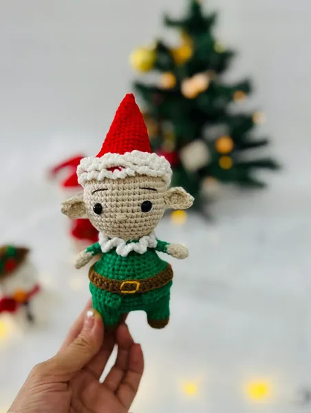 Gehäkelte Weihnachtsfiguren Set – Weihnachtsmann – Wichtel gehäkelt