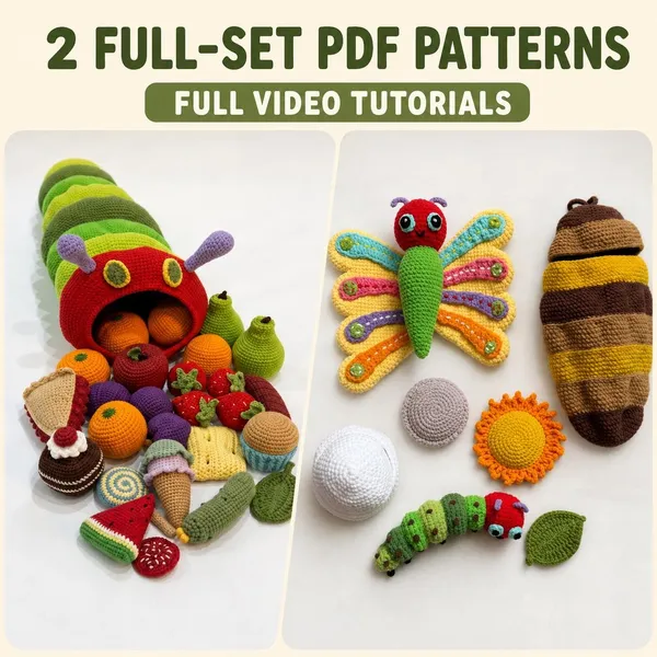 Hungry Caterpillar and Expansion  Crochet Pattern
