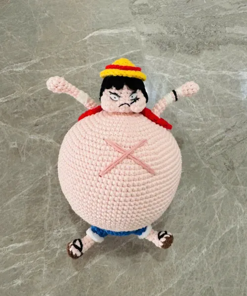 Luffy Crochet Plush – One Piece Amigurumi Doll – One Piece Amigurumi