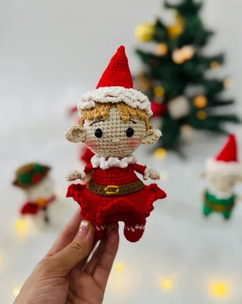 Gehäkelte Weihnachtsfiguren Set – Weihnachtsmann – Schneemann gehäkelt