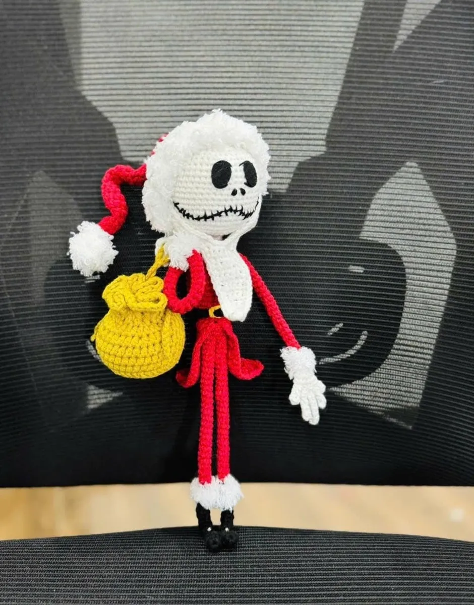 Handmade Skeleton Crochet Christmas Ornament